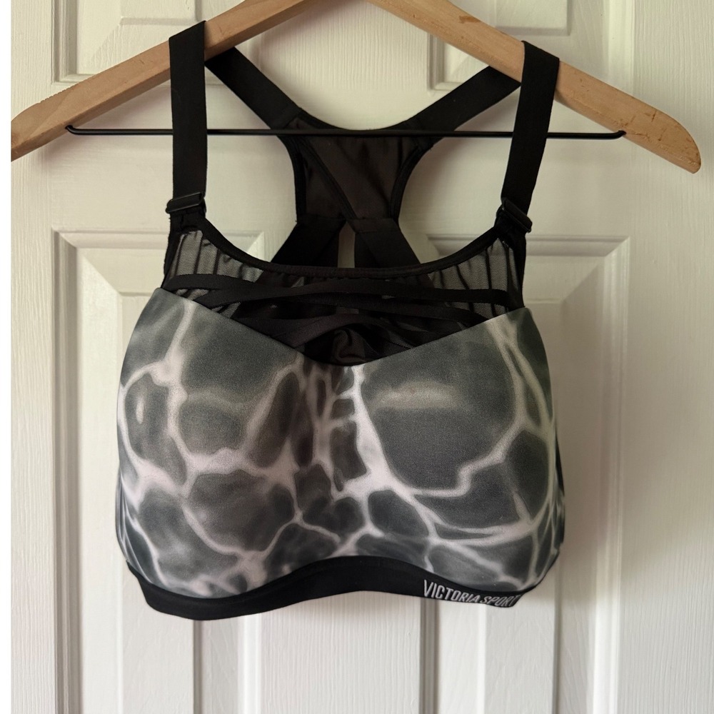 Victoria Sport Incredible‎ Max Sports Bra Womens 34DDD Grey White Water